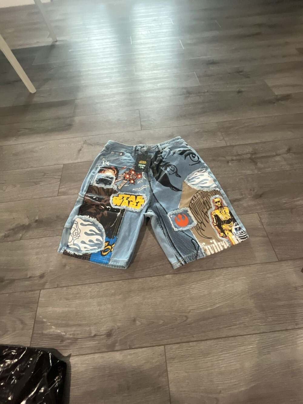 Civil Regime x Star Wars Graphic Patch Denim Carpenter Shorts